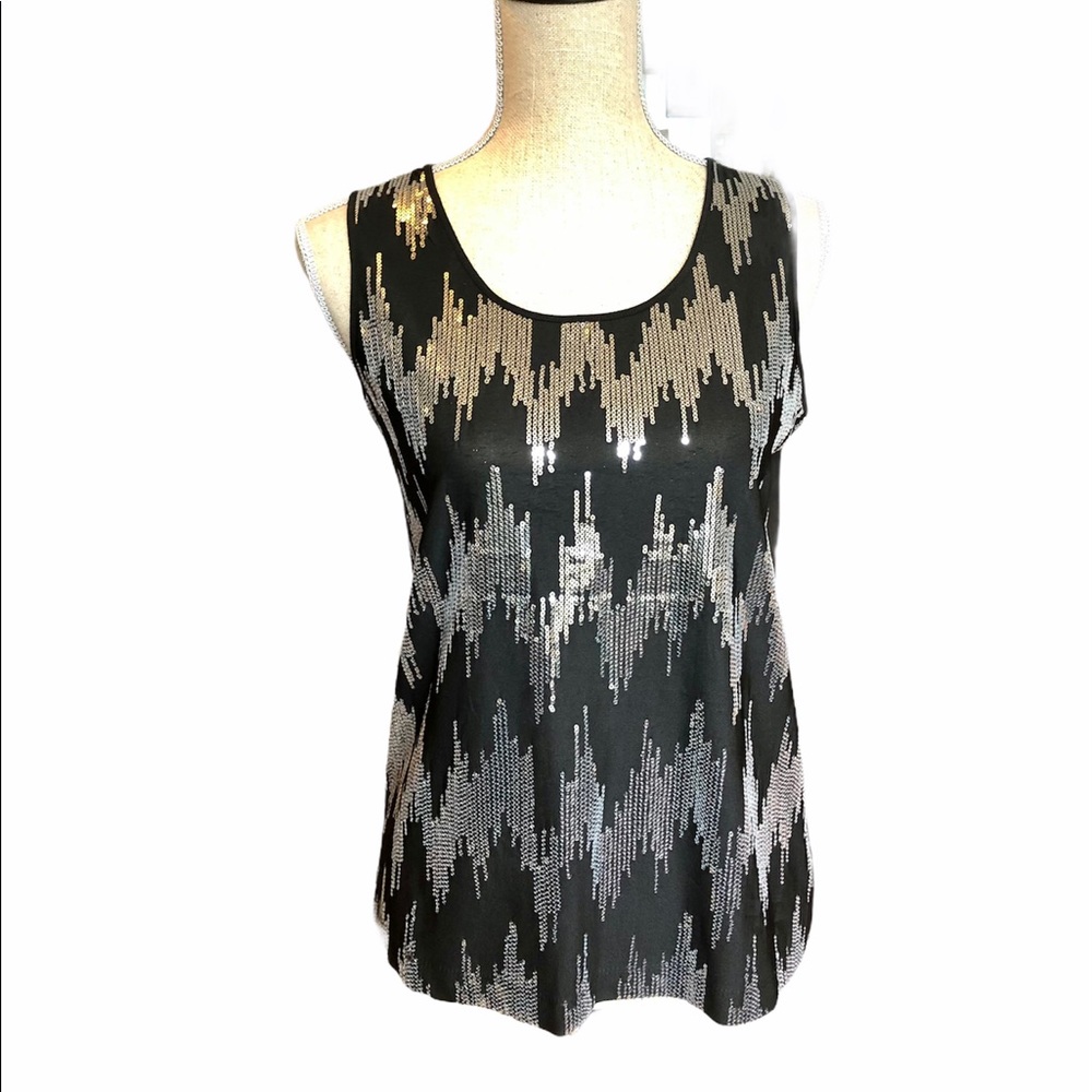 Black and Silver dress top